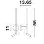 Nepřímé osvětlení - NV 9182811 Nástěnné svítidlo HANDY bílý hliník a akryl nastavitelné/rotační - vypínač na těle LED Samsung 230V 3000K osvětlení 6W čtecí lampička 3W IP20 - NOVA LUCE - foto 5