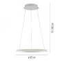 Kruhová - LD 15570-16 Kolekce Schöner Wohnen LED závěsné svítidlo QUILLO, bílá, kruhové, stmívatelné, Comfort Lift, SimplyDim, 3000K - JUST LIGHT - foto 5