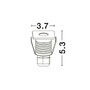 Zapuštěná - NV 9019213 Venkovní zapuštěné svítidlo do země BANG nikl satén hliník LED 1W 3000K 3V IP67 délka kabelu 1.80m použijte driver 9020170 - NOVA LUCE - foto 5