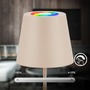 Stolní lampy dekorační - BRILO 7517011 BRILONER Cilano RGBW stolní lampa na baterie IP44, stmívatelná, vč. nabíjecí základny, béžová 7517011 - foto 5