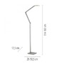 Stojací lampy - PN 304-55 LED stojací svítidlo SAMSKY, stříbrná, stmívatelné, nastavitelná výška, CCT nastavení teploty barvy, 2700-5000K - PAUL NEUHAUS - foto 5