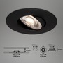 Kruhová - BRI 7602035 LED vestavné svítidlo 4,4 cm 3x 4,9W 480lm černá - BRILONER - foto 5