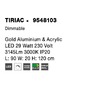 Podélná - NV 9548103 Závěsné svítidlo TIRIAC zlatý hliník a akryl LED 29W 230V 3000K IP20 stmívatelné - NOVA LUCE - foto 5