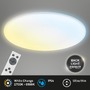 Kruhová - BRILO 3835016 Rowny LED stropní svítidlo do koupelny, dálkový ovladač, stmívatelné, CCT ovladač, přímé a nepřímé osvětlení, kruhové 45 cm, bílé - BRILO - foto 5