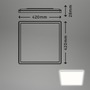 Hranatá - BRILO 7158416 Slim svítidlo LED panel, 42 cm, 3000 lm, 22 W, bílé (starý kód: BRILO 7158-416) - BRILO - foto 5