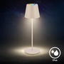 Stolní lampy dekorační - BRILO 7510011 Calida 3 v 1 RGBW stolní lampička bezdrátová IP44, stmívatelné, dotykový vypínač, béžová - BRILO - foto 5