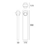 Sloupková - AR T081410 Ciclope stojací lampa 90 Bilaterale rez - ARTEMIDE - foto 5