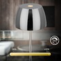 Stolní lampy dekorační - BRILO 7503018 LED nabíjecí stolní lampička Serina Mini, bezdrátová, 20cm, IP44, 2,5W, stmívatelné, dotykový vypínač, chrom - BRILO - foto 5
