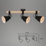 Bodová - BRILO 2406-035 Bodové svítidlo 68 cm 3x E27 40W černá - BRILO - foto 5
