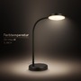 Stolní lampy pracovní - BRILO 7585015 Megg lampička na psací stůl – 12W, 800lm, LED, stmívatelné, dotykový vypínač, teplá bílá, černá - BRILO - foto 5