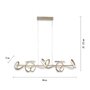 Podélná - LD 19033-60 CURLS LED závěsné svítidlo, matná mosaz, moderní design SimplyDim 3000K - LEUCHTEN DIREKT / JUST LIGHT - foto 5