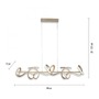 Podélná - LD 19033-60 CURLS LED závěsné svítidlo, matná mosaz, moderní design SimplyDim 3000K - LEUCHTEN DIREKT / JUST LIGHT - foto 5