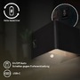 Nepřímé osvětlení - BRI 3879015 Borra nástěnné svítidlo - 1,5W, 100lm, bezdrátové, LED, s pohybovým čidlem, černé - BRILONER - foto 5