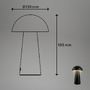Stolní lampy dekorační - BRILO 7520015 Fungo Mini LED stolní lampička bezdrátová IP44, stmívatelné, dotykový vypínač, černá - BRILO - foto 5