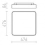 Technická - RED R12120 MENSA SQ 48 stropní bílá  230V LED 56W  3000K - RED - DESIGN RENDL - foto 5