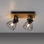 Bodová - LD 15118-18 TARO LED stropní svítidlo přírodní dřevo černá 2 ramenné otočné industriální design - LEUCHTEN DIREKT / JUST LIGHT - foto 5