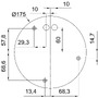 Koule - OS ISI63004 ISIS L3 PE HP závěsné plastové svítidlo černá / bílá IP40 3000 K 52W LED - OSMONT - foto 5