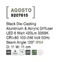 Nástěnná - NV 9207615 Venkovní nástěnné svítidlo AGOSTO černý hliník a akrylový difuzor LED 6W 3000K 100-240V 120st. IP54 - NOVA LUCE - foto 5