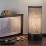 Stolní lampy dekorační - P 77059 Stolní lampa Pia látkové stínidlo 1-ramenné černá mat/šedá E14 bez zdroje světla - PAULMANN - foto 5