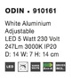 Nepřímé osvětlení - NV 910161 Nástěnné svítidlo ODIN bílý hliník LED 5W - NOVA LUCE - foto 5