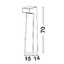 Sloupková - NV 9540212 Venkovní sloupkové svítidlo ARAN šedý beton skleněný difuzor LED 5W 3000K 120-230V IP65 - NOVA LUCE - foto 5