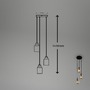 Vícečetná - BRI 4486035 Závěsné svítidlo, 120 cm, 3x E27, max. 10W, kouřová - BRILONER - foto 5