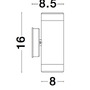 Nástěnná - NV 9010621 Venkovní nástěnné svítidlo LIMBIO bílý akryl skleněný difuzor GU10 2x7W bez žárovky IP44 světlo nahoru a dolů - NOVA LUCE - foto 5
