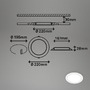 Kruhová - BRI 7995016 LED vestavné bodové svítidlo – pr.220mm, ploché, 18W, 230V, 18W, neutrální bílá, bílé - BRILONER - foto 5