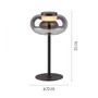 Stolní lampy dekorační - LD 15470-18 Kolekce Schöner Wohnen stolní lampa SIA černá, kouřové sklo, šňůrový vypínač, 3000K - JUST LIGHT - foto 5