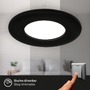 Kruhová - BRILO 7103-435 3ks sada LED vestavné svítidlo, pr. 8,5 cm, LED modul, 4,9W, 450 lm, černá - BRILONER - foto 5