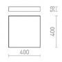Technická - RED R13489 LARISA SQ 40 stropní bílá 230V LED 50W 3000K - RED - DESIGN RENDL - foto 5