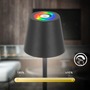 Stojací lampy - BRILO 1507015 Coloris RGBW LED stojanová bezdrátová lampa, stmívatelná, dotykový vypínač, antracit - BRILO - foto 5
