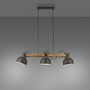 Dekorativní - LD 15743-18 CUP 2.0 závěsné svítidlo černé s dřevem z akácie nastavitelná výška nastavitelné - JUST LIGHT - foto 5