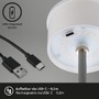 Na stůl - BRILO 7466018 LED RGB nabíjecí stolní lampa 38 cm 2W 200lm chrom - BRILO - foto 5