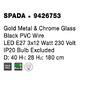 Vícečetná - NV 9426753 Závěsné svítidlo SPADA zlatý kov a chromové sklo černý PVC kabel E27 3x12W 230V IP20 bez žárovky - NOVA LUCE - foto 5