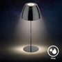 Stolní lampy dekorační - BRILO 7522018 Serina LED bezdrátová stolní lampička IP44, stmívatelná, dotykový vypínač, černá/chrom - BRILO - foto 5