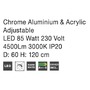 Kruhová - NV 17222003 D Závěsné svítidlo ARIA chromovaný hliník a akryl nastavitelné LED 85W 3000K IP20 stmívatelné - NOVA LUCE - foto 5