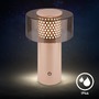 Stolní lampy dekorační - BRILO 7669011 Gila stolní lampa - 2,6W, 200lm, bezdrátová, LED, IP44, dotykový vypínač, stmívatelná, antracit/béžová - BRILO - foto 5