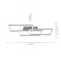Hranatá - LD 16431-55 LOLAsmart - MAXI LED stropní svítidlo, barva ocel, hranaté, Smart Home RGB+2700-5000K - LEUCHTEN DIREKT / JUST LIGHT - foto 5