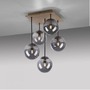 Vícečetná - LD 11395-79 GREEN WIDO LED stropní svítidlo 5 ramenné dřevo kouřová barva v udržitelném designu IP20 - LEUCHTEN DIREKT / JUST LIGHT - foto 5