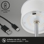 Na stůl - BRILO 7438014 LED nabíjecí stolní lampa 38 cm 2,6W 280lm chrom (starý kód: BRILO 7438-014) - BRILO - foto 5