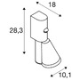 Nástěnná - LA 1008010 T-TUBE nástěnné svítidlo pro povrchovou montáž, GU10, jednoduché, senzor, IP44, max. 10 W, černé - BIG WHITE (SLV) - foto 5
