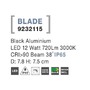 Zapuštěná - NV 9232115 Zapuštěné svítidlo BLADE černý hliník LED 12W 3000K 38st. IP65 - NOVA LUCE - foto 5