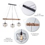 Vícečetná - LD 15514-18 EDGAR Závěsné svítidlo moderní dřevo, černá, 3-ramenné, drátěné tělo, E27 patice - LEUCHTEN DIREKT / JUST LIGHT - foto 5
