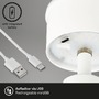 Na stůl - BRILO 7437016 Ukončená výroba  LED nabíjecí stolní lampa pr.16,5 cm 3,5W 400lm bílé - BRILO - foto 5