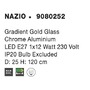 Koule - NV 9080252 Závěsné svítidlo NAZIO zlaté sklo s přechodem chromovaný hliník E27 1x12W 230V IP20 bez žárovky - NOVA LUCE - foto 5