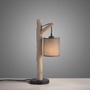 Stolní lampy dekorační - LD 15784-29 GREEN TRIB LED stolní lampa přírodní dřevo 1 ramenné látkové stínidlo venkovský design do interiéru - LEUCHTEN DIREKT / JUST LIGHT - foto 5