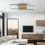 Hranatá - BRILO 3774017 LED stropní svítidlo, 56 cm, paměť, 30W, 2850lm, hnědo-zlatá - BRILO - foto 5