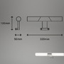 K zrcadlu - BRI 2113-118 LED koupelnové svítidlo k zrcadlu, 47 cm, LED modul, 12W, 1300 lm, chrom - BRILONER - foto 5