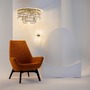 Kruhová - M MOD174CL-06G Stropní svítidlo Frame E14 6x60W zlatá kov sklo designové - MAYTONI - foto 5